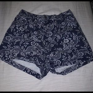 Rare Vintage Guess Damask High Waisted Blue Shorts